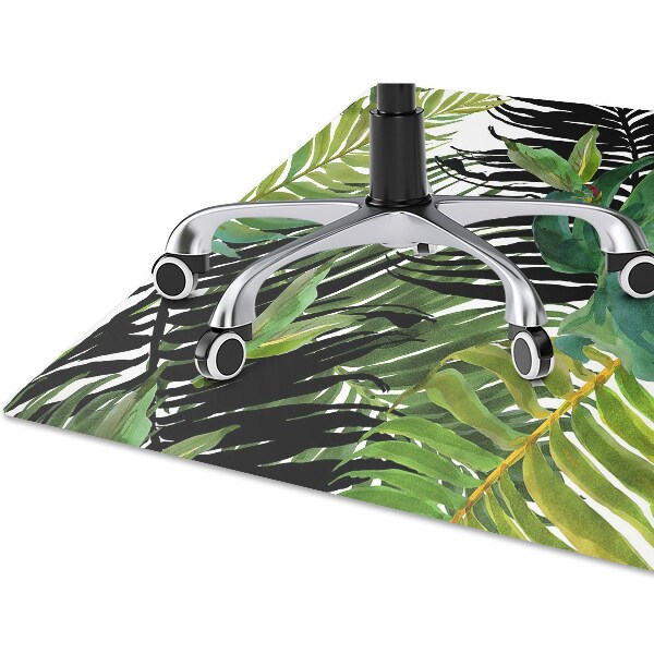 Alfombra para silla de escritorio Hojas tropicales