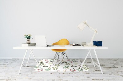 Alfombra para silla de escritorio Bayas y flores