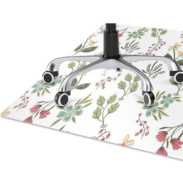 Alfombra para silla de escritorio Bayas y flores