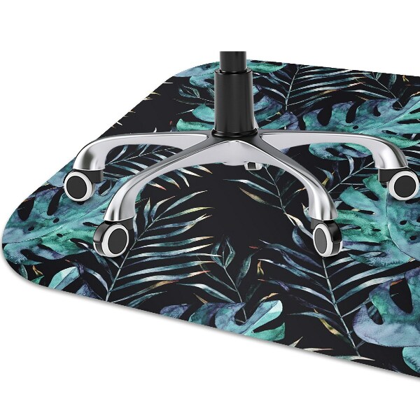 Alfombra para silla de escritorio Hojas oscuras