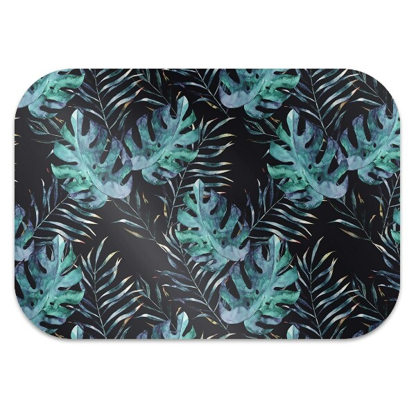Alfombra para silla de escritorio Hojas oscuras