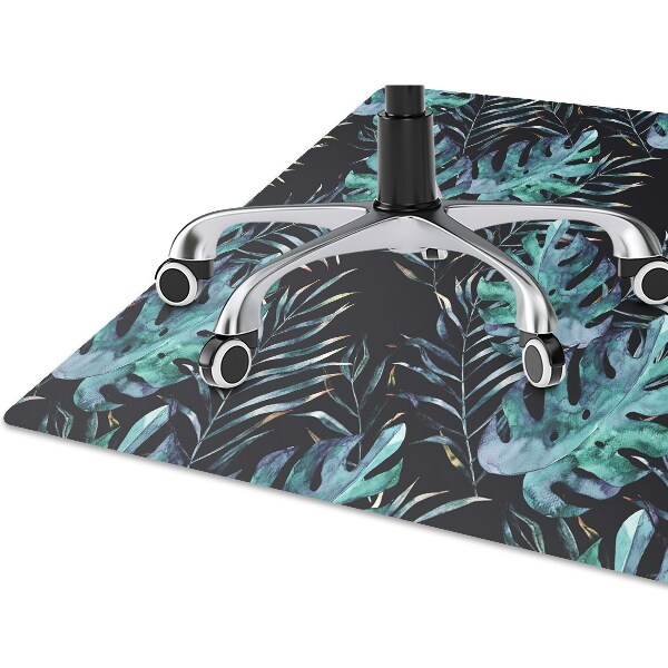 Alfombra para silla de escritorio Hojas oscuras