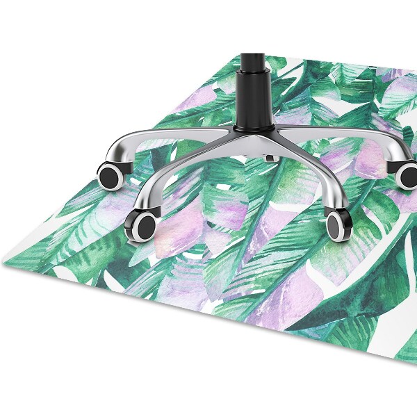 Alfombra para silla de escritorio Hojas pastel