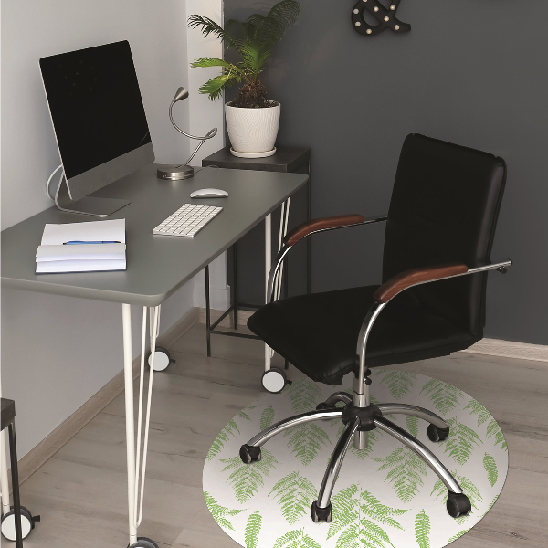 Alfombrilla para silla de escritorio Impresiones de helecho