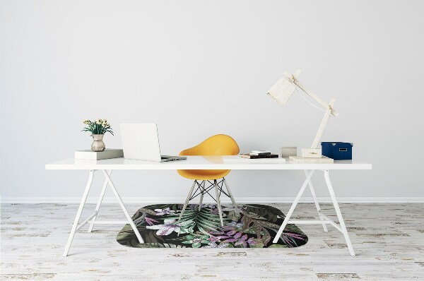 Alfombrilla para silla de escritorio Flores de palma