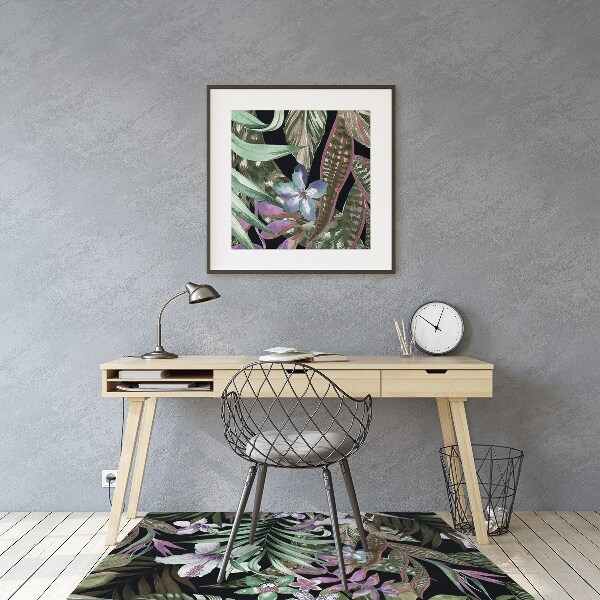 Alfombrilla para silla de escritorio Flores de palma