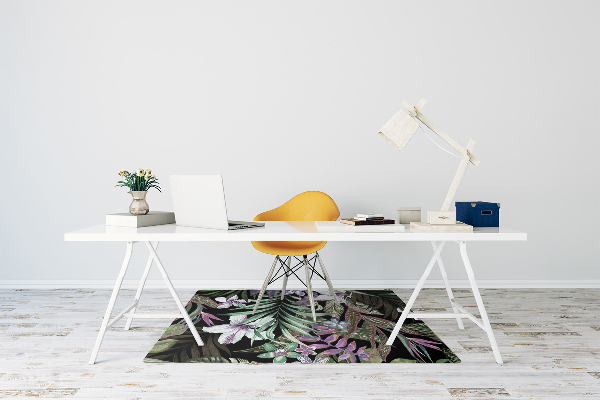 Alfombrilla para silla de escritorio Flores de palma
