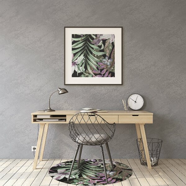 Alfombrilla para silla de escritorio Flores de palma