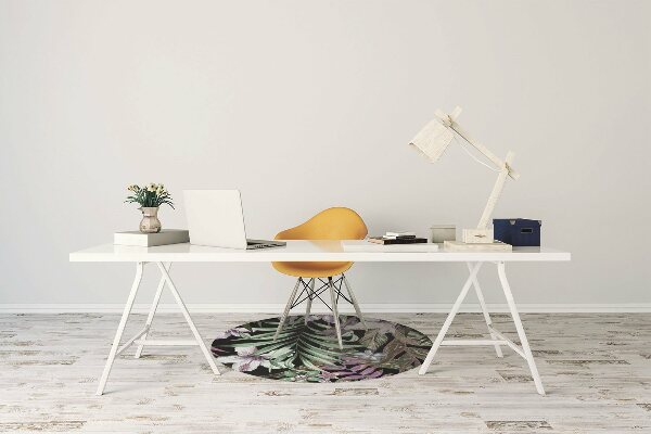 Alfombrilla para silla de escritorio Flores de palma