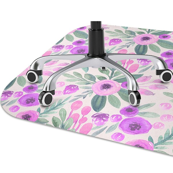 Alfombra silla ordenador Patrón floral