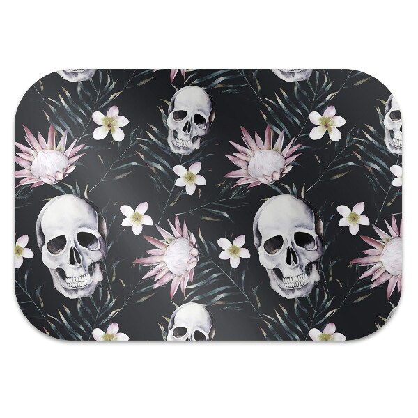 Alfombra silla ordenador Cráneos y hojas