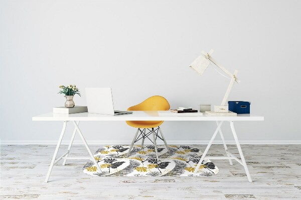 Alfombra para silla de escritorio Tropical dorado