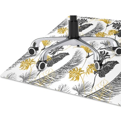 Alfombra para silla de escritorio Tropical dorado