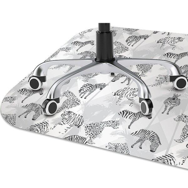 Alfombra para silla de escritorio Tigres y cebras