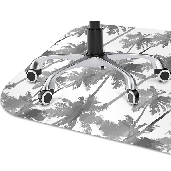 Alfombra para silla de escritorio Palmeras grises