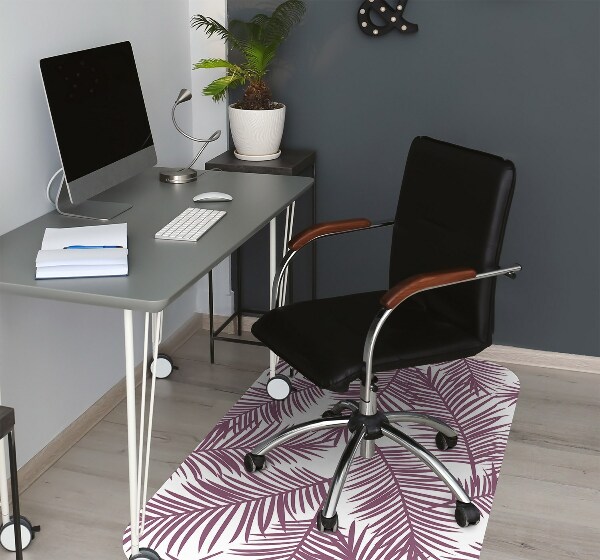 Alfombra para silla de escritorio Hojas moradas