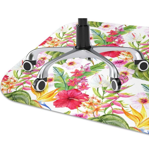 Alfombra para silla de escritorio Hibisco exótico