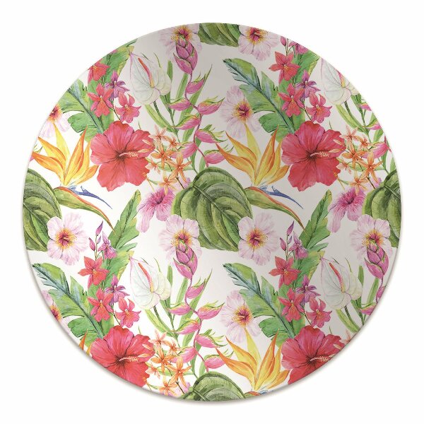 Alfombra para silla de escritorio Hibisco exótico
