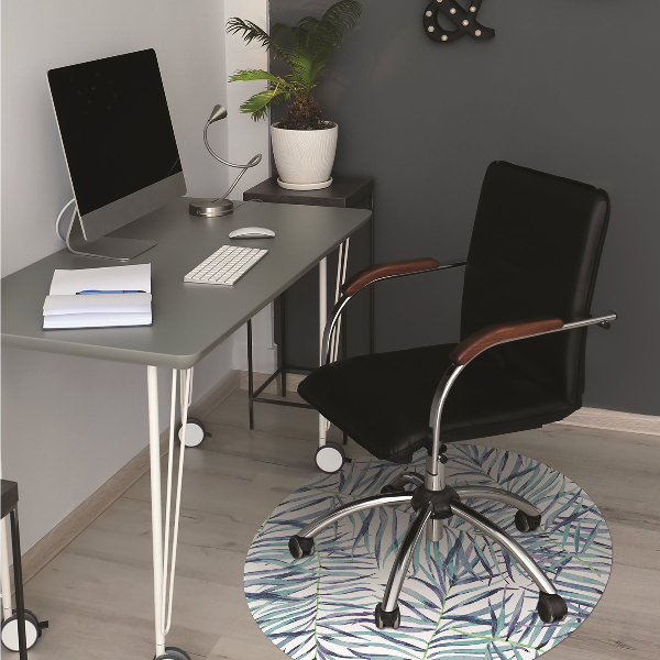 Alfombra para silla de escritorio Hojas exóticas