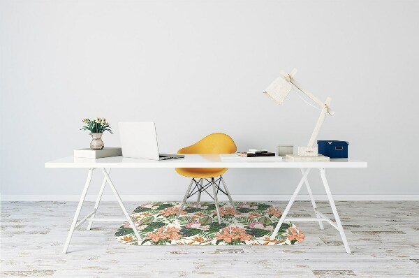 Alfombra para silla de escritorio Flores murales