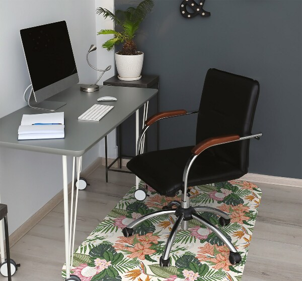 Alfombra para silla de escritorio Flores murales