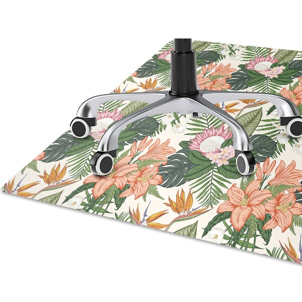 Alfombra para silla de escritorio Flores murales