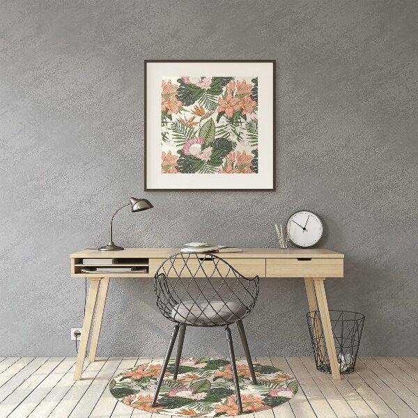 Alfombra para silla de escritorio Flores murales