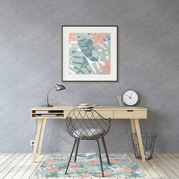 Alfombra silla ordenador Mural tropical