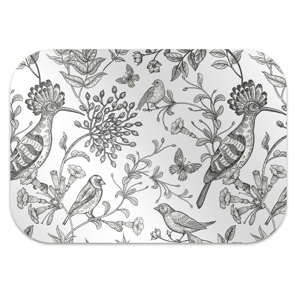 Alfombra silla ordenador Pájaros dibujados