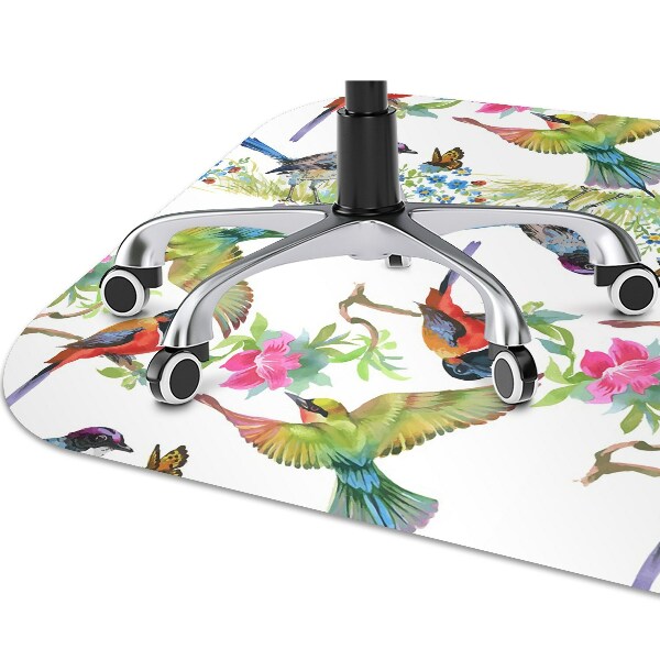 Alfombra silla ordenador Pájaros coloridos