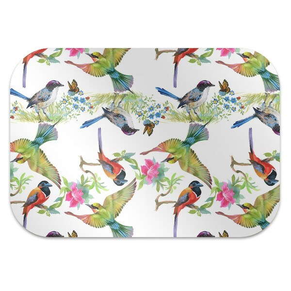 Alfombra silla ordenador Pájaros coloridos