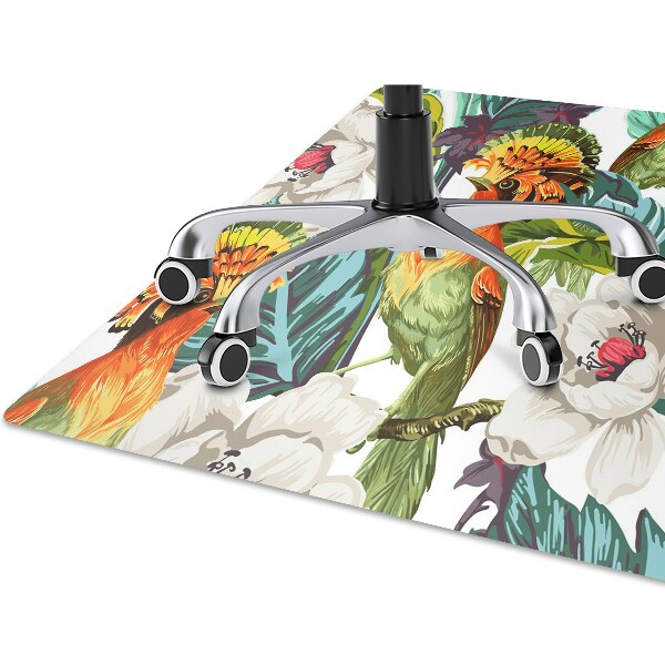 Alfombra para silla de escritorio Aves exóticas