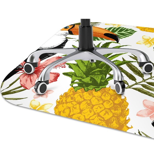 Alfombra para silla de escritorio Tucan y piña