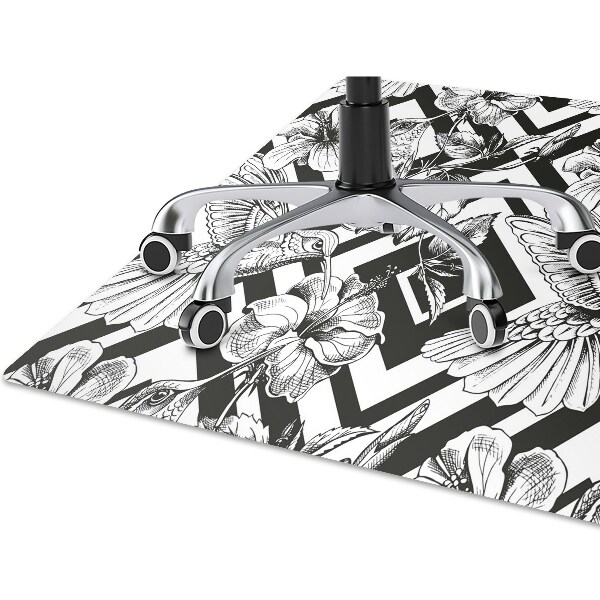 Alfombra para silla de escritorio Colibrí