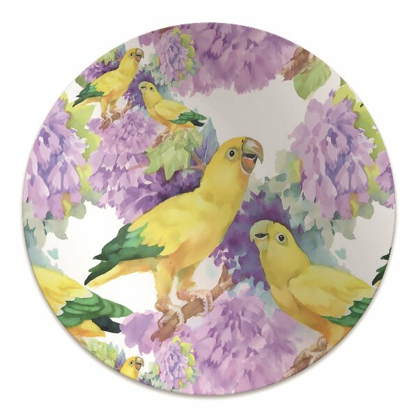 Alfombra para silla de escritorio Loros amarillos