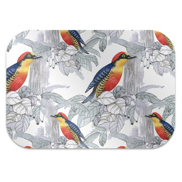 Alfombra para silla de escritorio Pájaros pintados