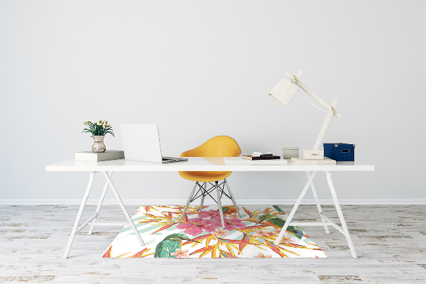 Alfombra para silla de escritorio Pájaros de verano