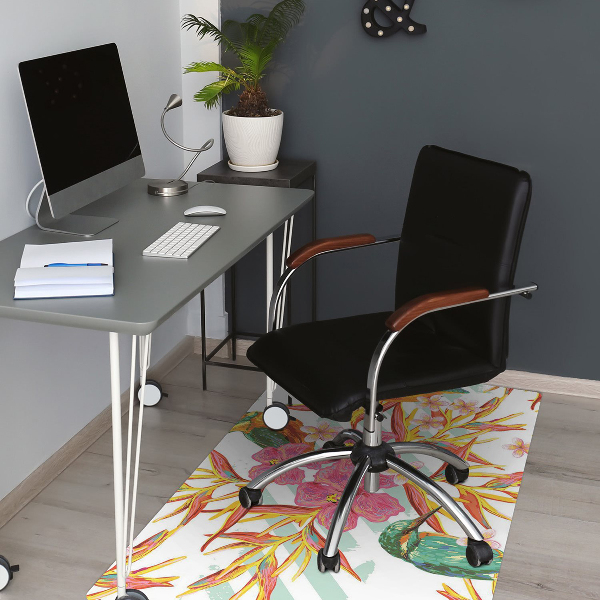Alfombra para silla de escritorio Pájaros de verano
