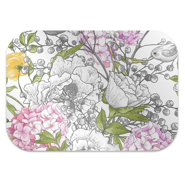 Alfombra para silla de escritorio Aves