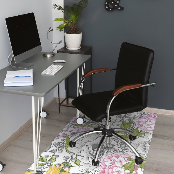 Alfombra para silla de escritorio Aves