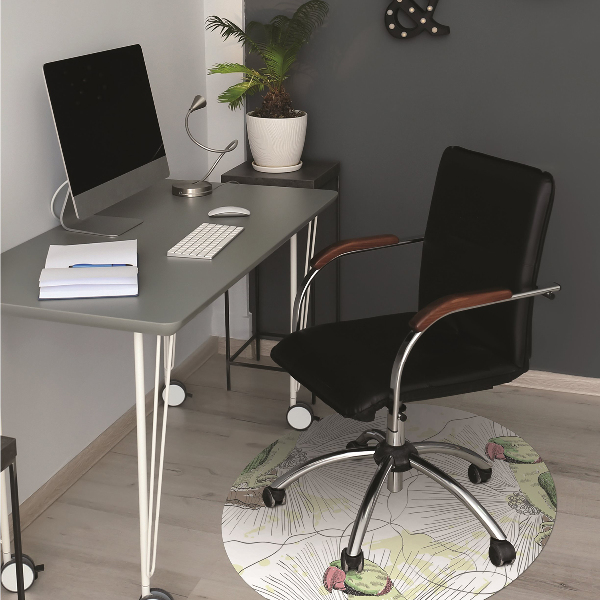 Alfombrilla para silla de escritorio Loros verdes