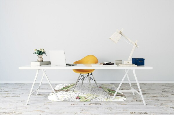 Alfombrilla para silla de escritorio Loros verdes