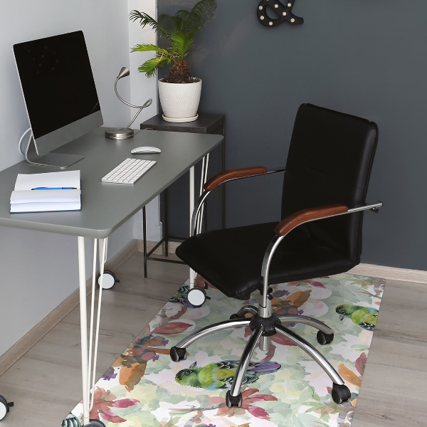 Alfombrilla para silla de escritorio Aves exóticas
