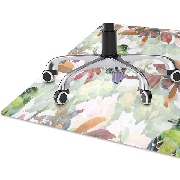 Alfombrilla para silla de escritorio Aves exóticas