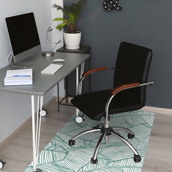 Alfombra para silla de escritorio Hojas de agua