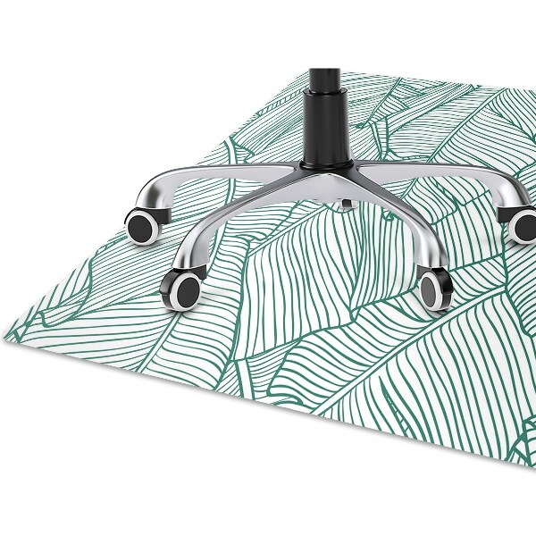 Alfombra para silla de escritorio Hojas de agua