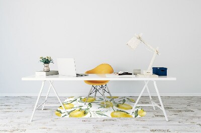 Alfombra silla ordenador Limones pintados