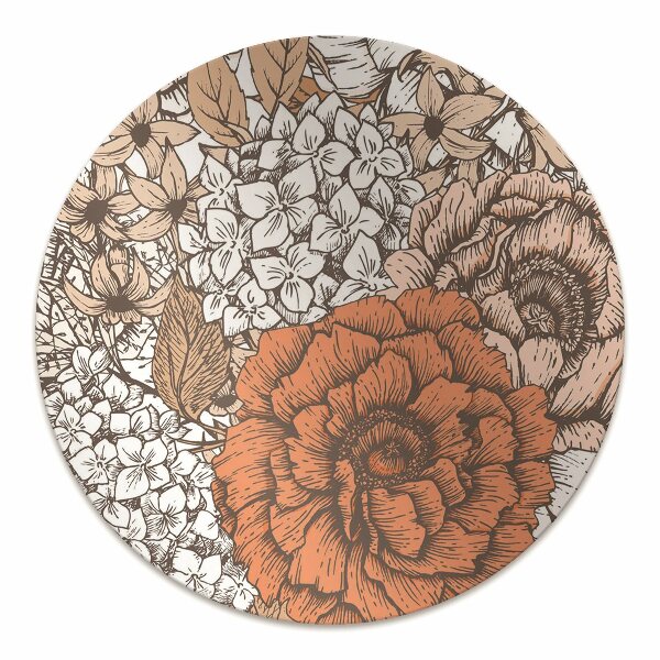Alfombra silla ordenador Rosas naranjas
