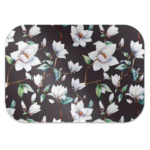 Alfombra para silla de escritorio Flores pintadas