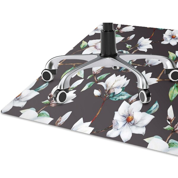 Alfombra para silla de escritorio Flores pintadas